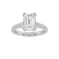 Lab Grown Diamond Triple Row Accented Engagement Ring