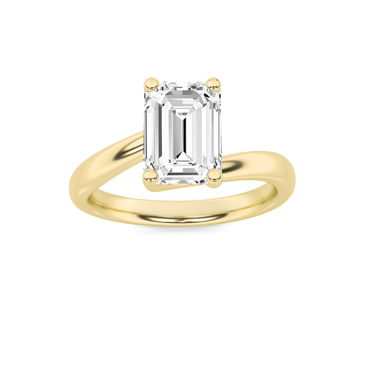 Lab Grown Diamond Bypass Shank Engagement Ring