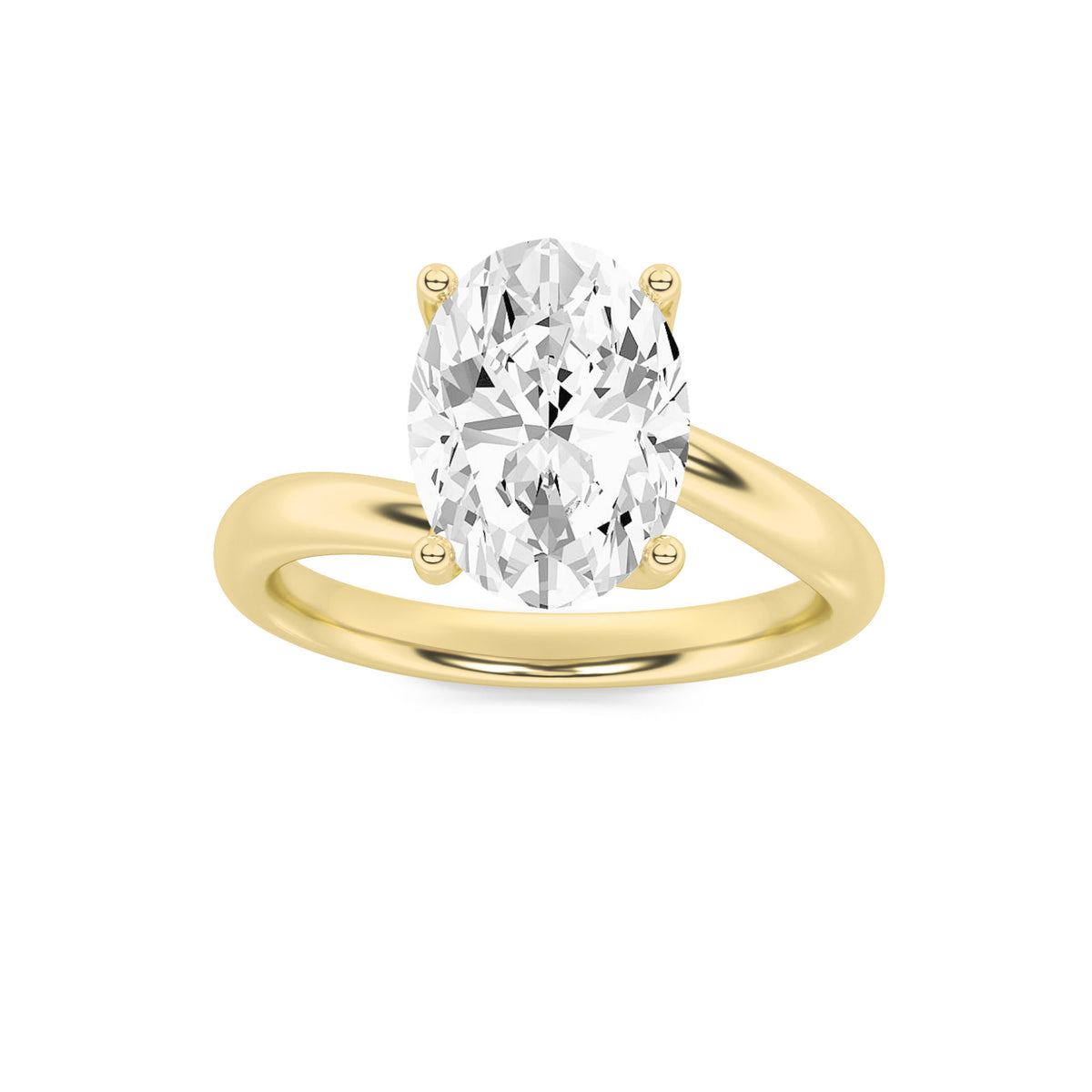 Lab Grown Diamond Bypass Shank Engagement Ring