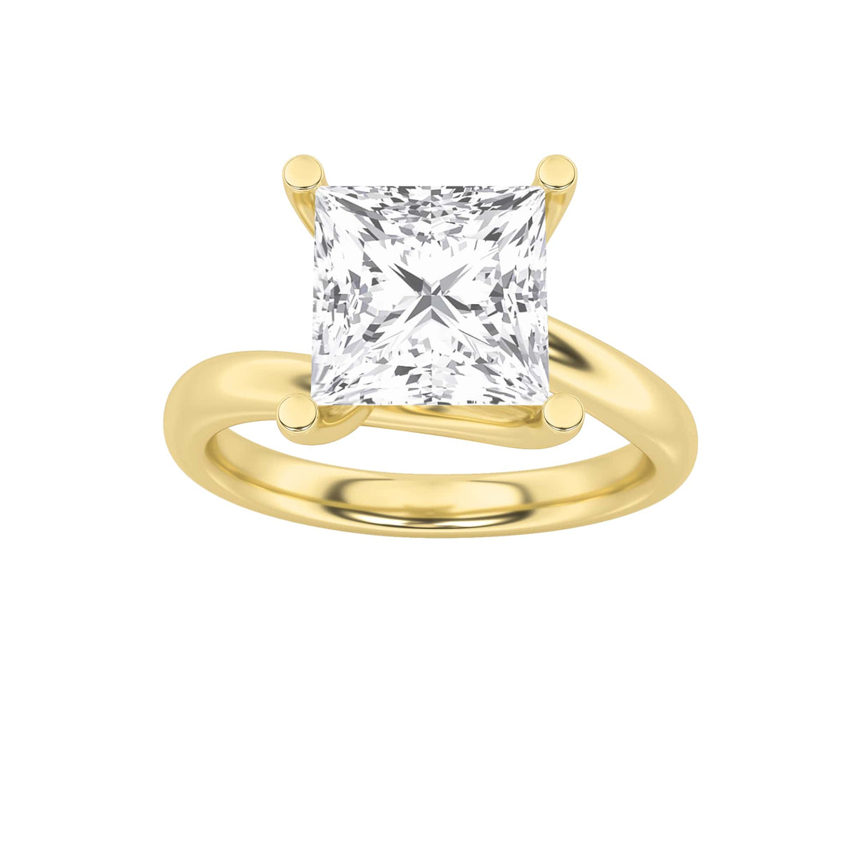 Lab Grown Diamond Bypass Shank Engagement Ring