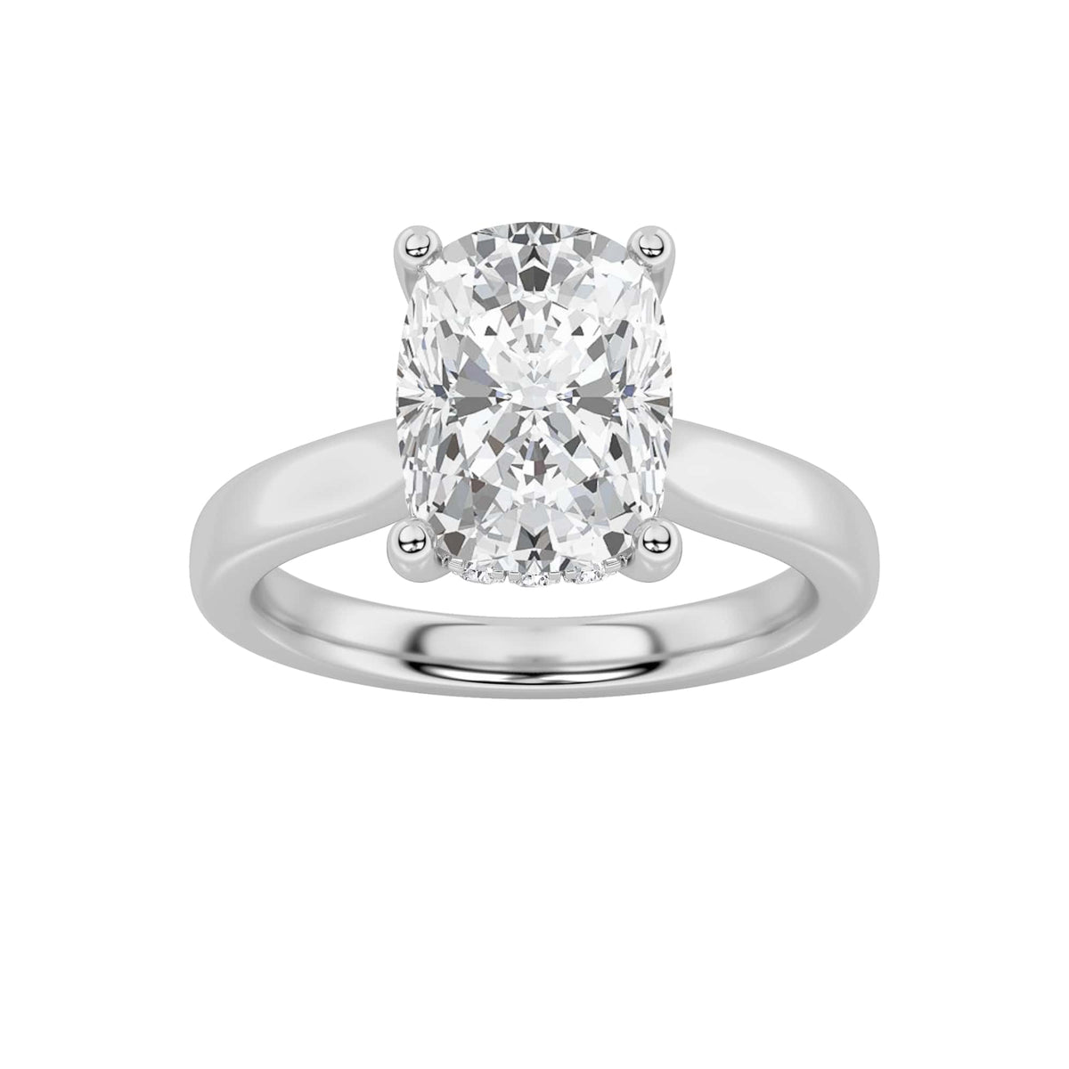 Lab Grown Diamond Classic Cathedral Shank Engagement Ring