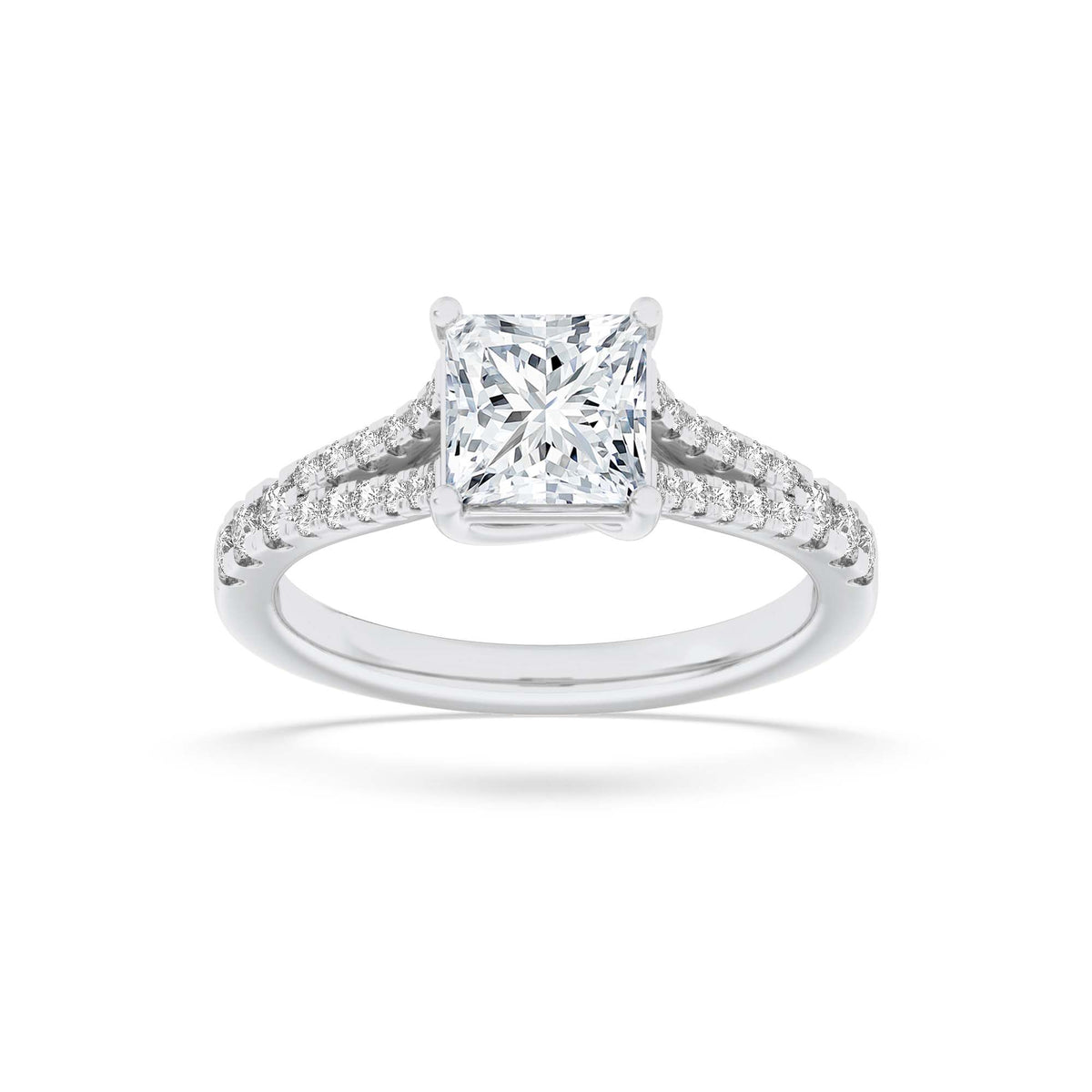 Lab Grown Diamond Split Shank Trellis Engagement Ring