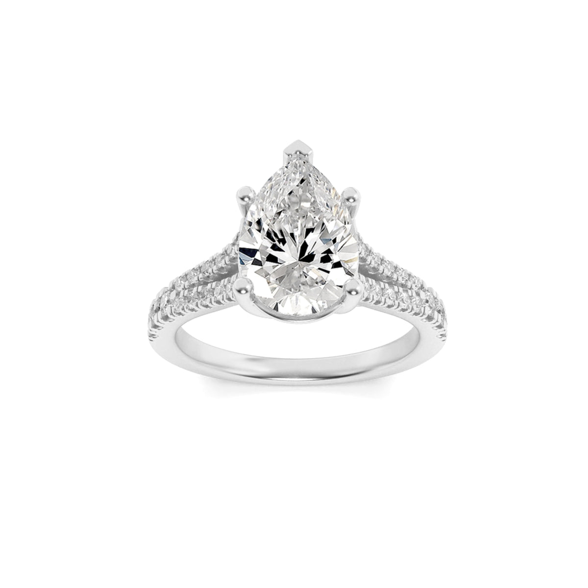 Lab Grown Diamond Split Shank Trellis Engagement Ring