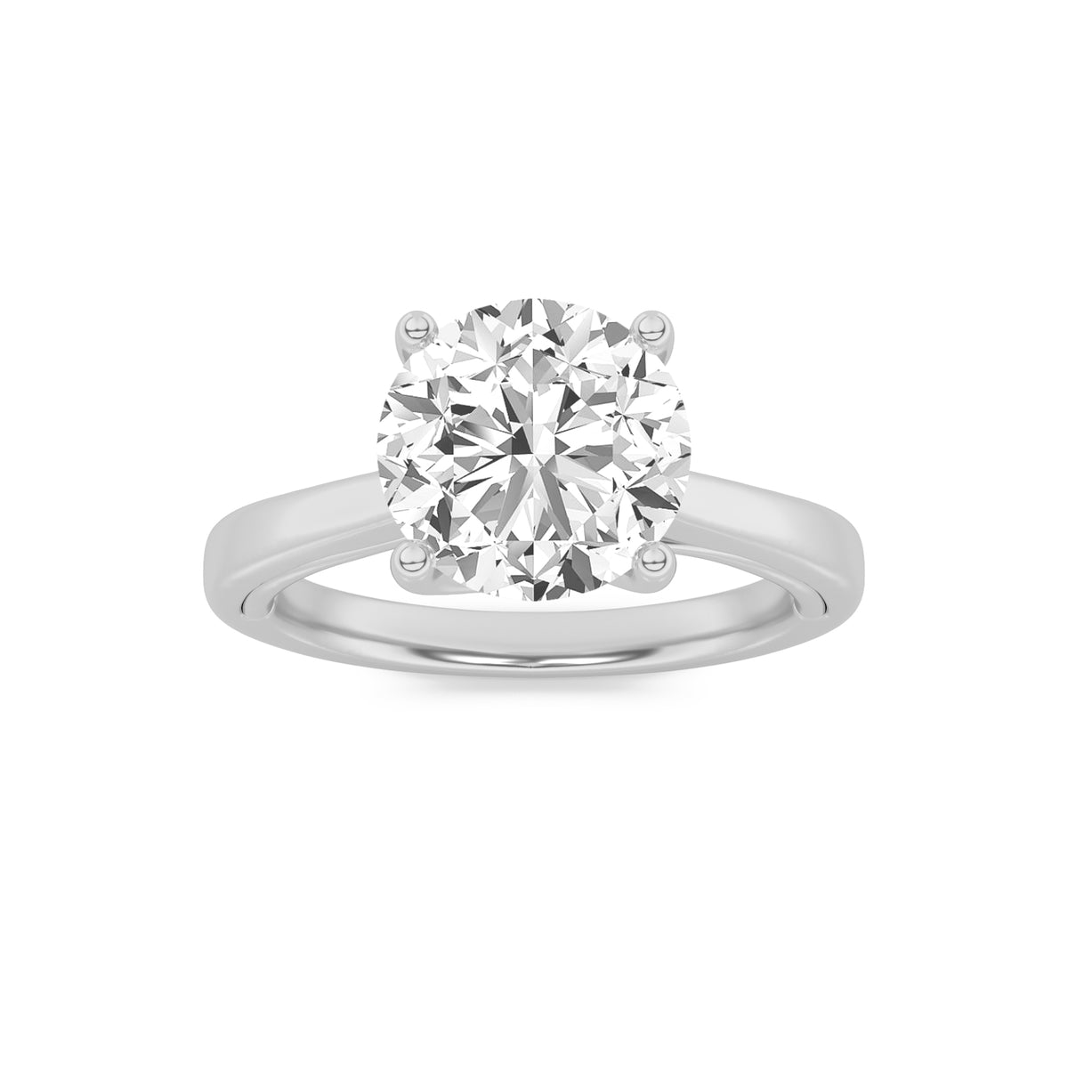 Lab Grown Diamond Two Tone Twisted Basket Cathedral Shank Solitaire Ring