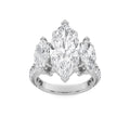 Marquise Shaped Lab Grown Diamond Bold Statement Accented Ring