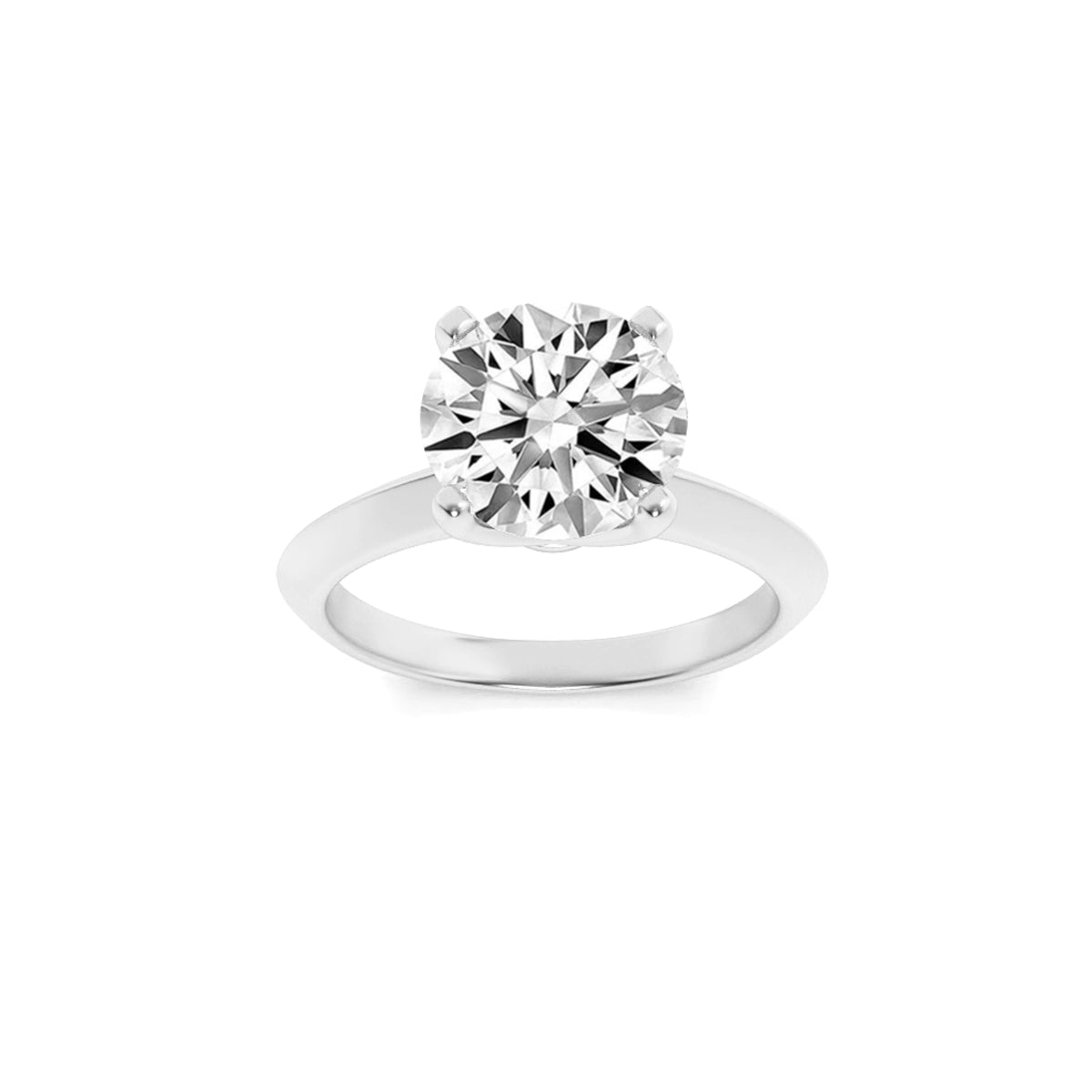 Lab Grown Diamond Knife Edge Shank Solitaire Engagement Ring
