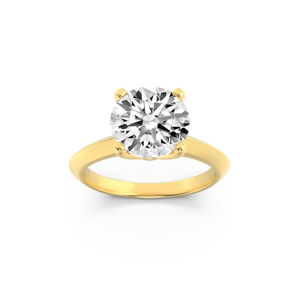 Lab Grown Diamond Knife Edge Shank Solitaire Engagement Ring
