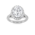 Lab Grown Diamond Halo Accented Engagement Ring