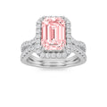Lab Grown Diamond Split Shank Halo Engagement Ring