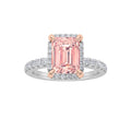Lab Grown Diamond Halo Accented Engagement Ring