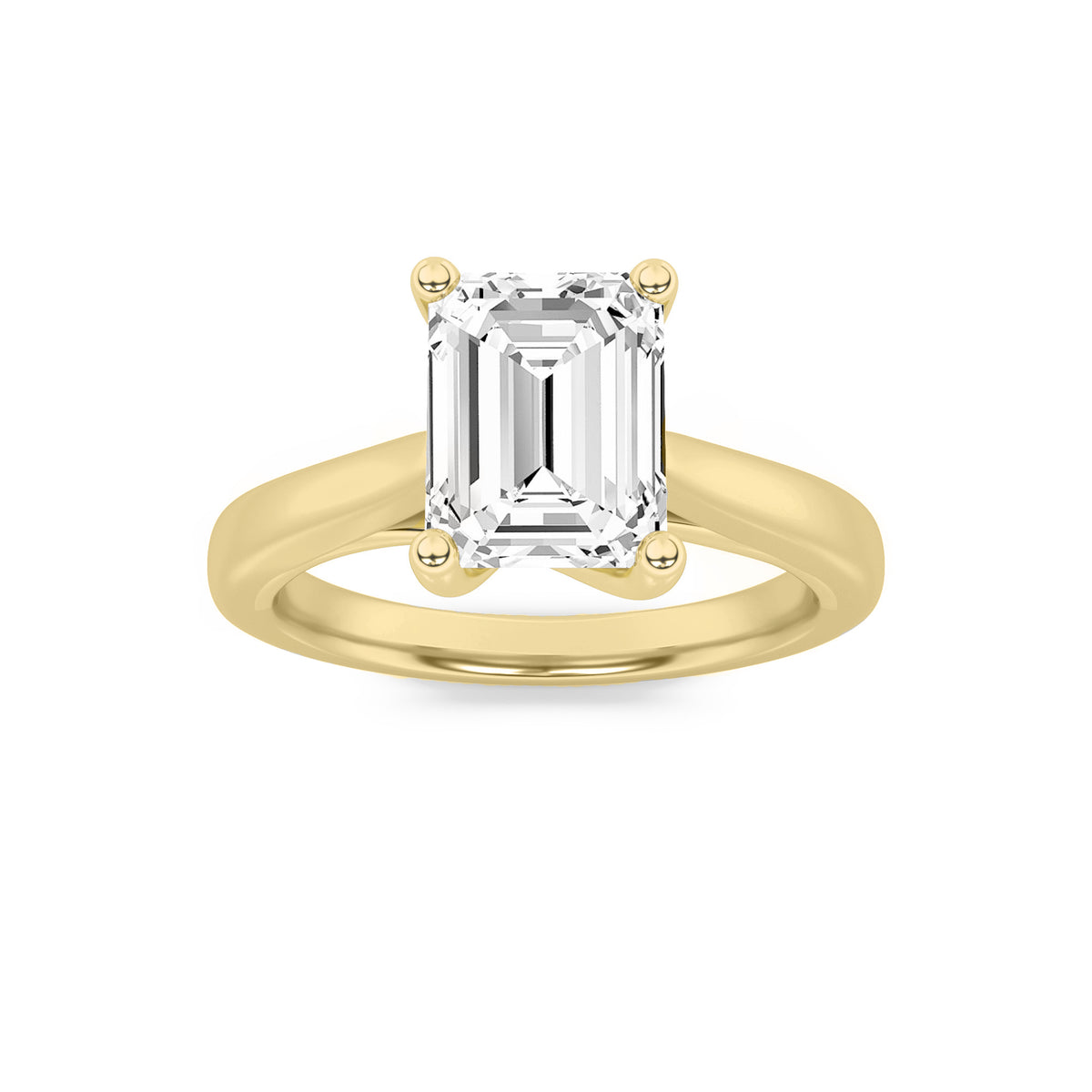 Lab Grown Diamond Two Tone Cathedral Shank Engagement Ring
