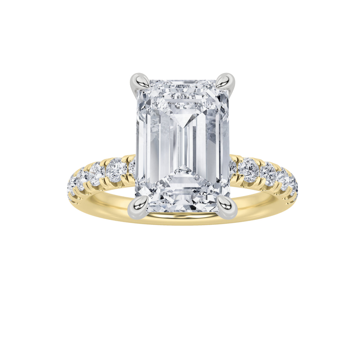 Lab Grown Diamond Hidden Halo Accented Ring