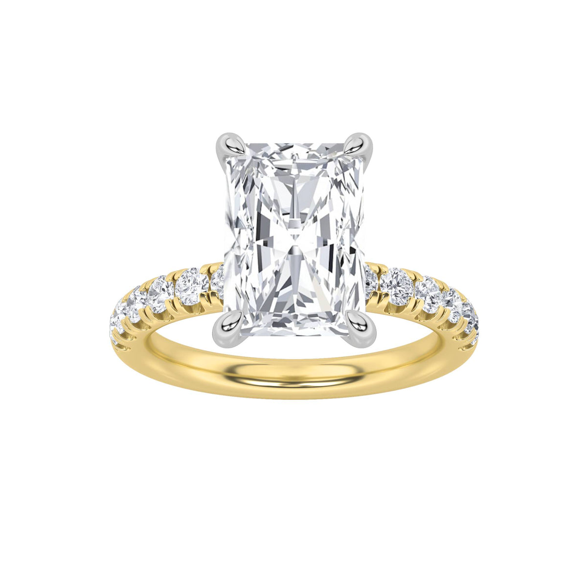 Lab Grown Diamond Hidden Halo Accented Ring