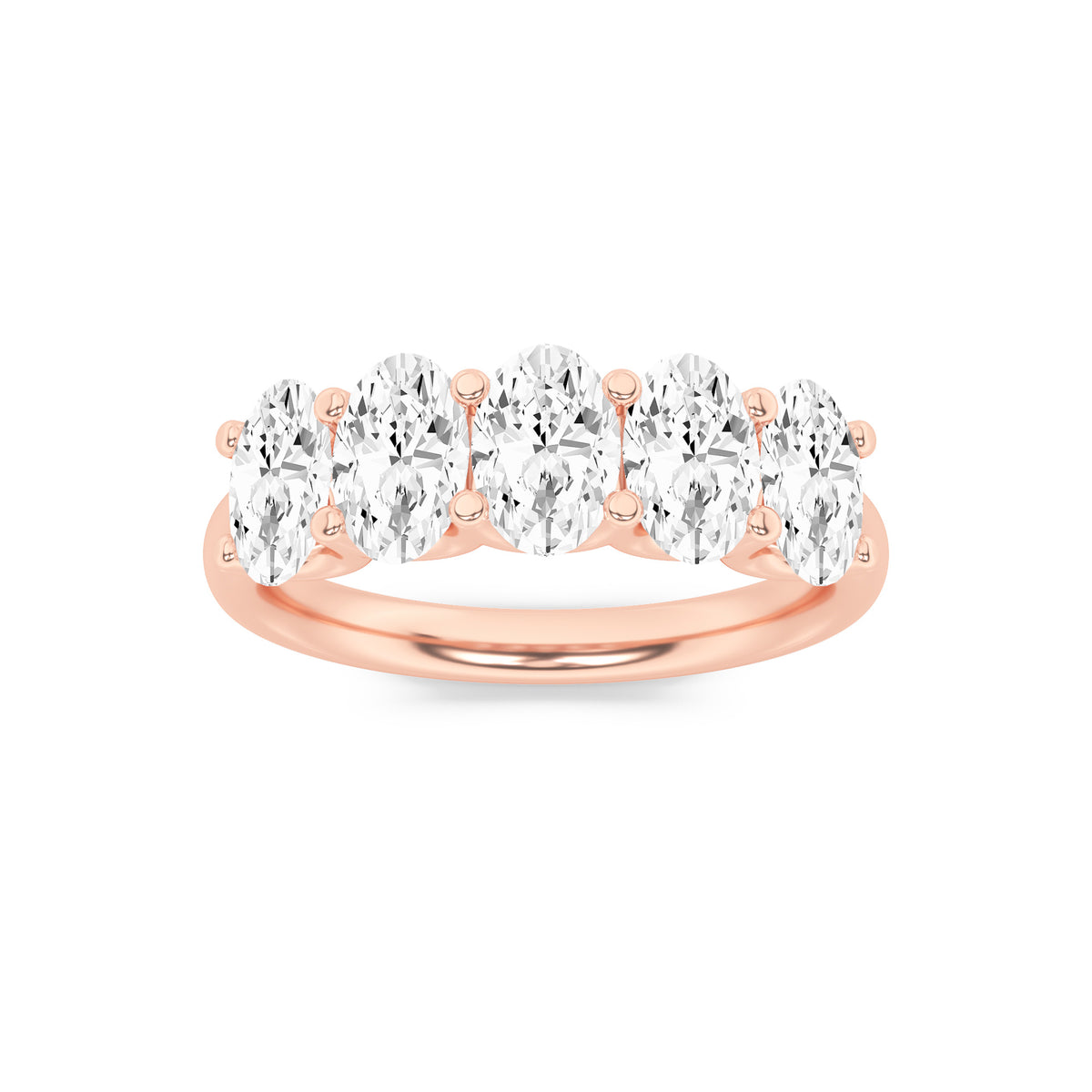 Lab Grown Diamond Five Stone Band Ring