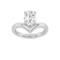 Lab Grown Diamond Chevron Solitaire Engagement Ring