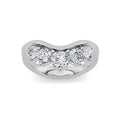 Round Shaped Lab Grown Diamond Fancy Contour Ring