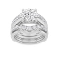 Round Shaped Lab Grown Diamond Insert Jacket Ring