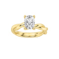 Lab Grown Diamond Twisted Shank Solitaire Engagement Ring