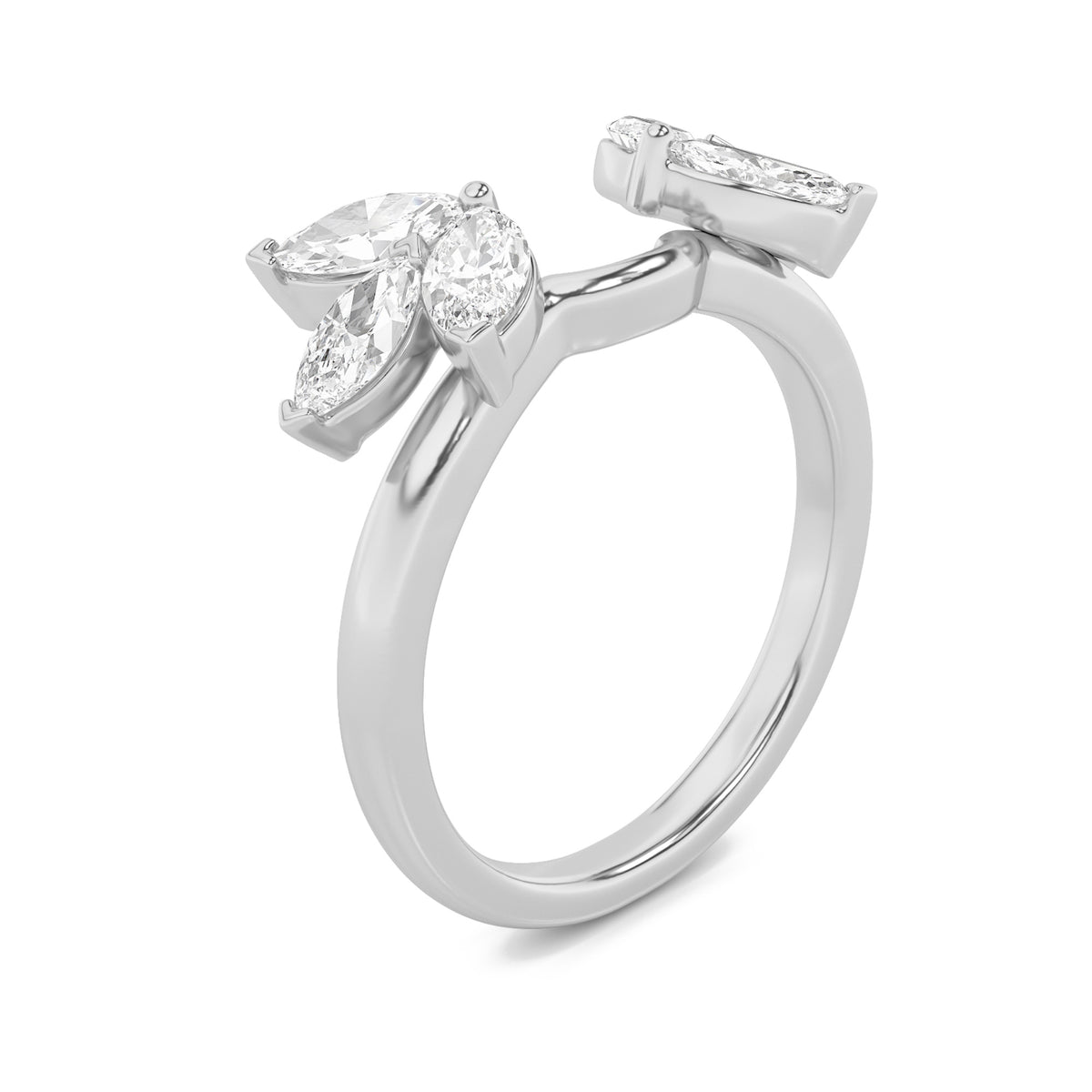 Marquise Shaped Lab Grown Diamond Wrap Ring
