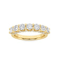 Round Shaped Lab Grown Diamond Accented Double Halo Set of Band and Ring
