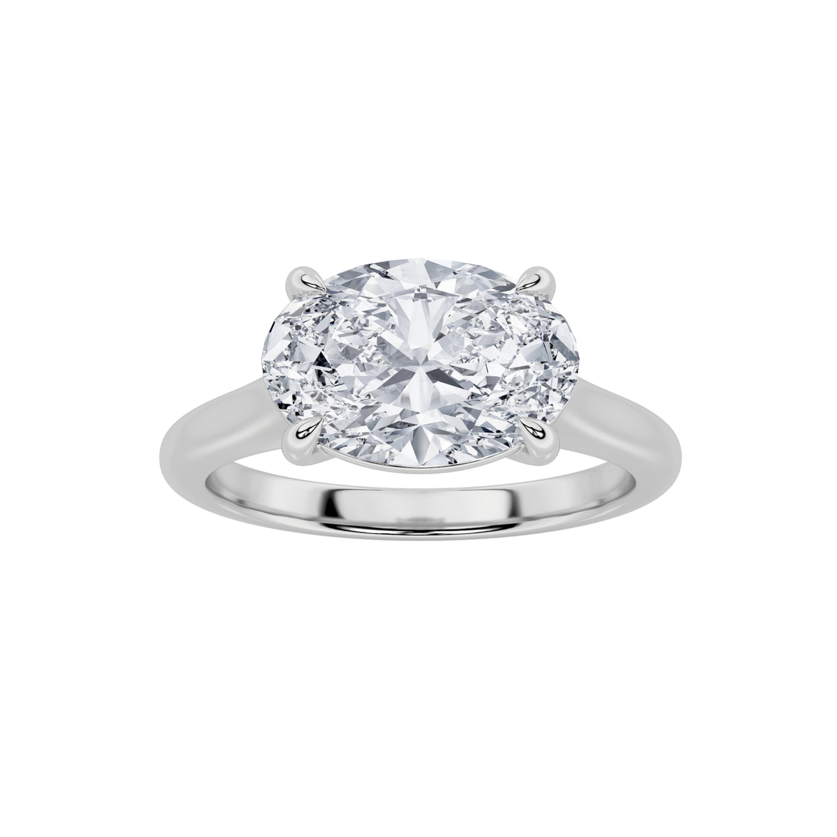 Lab Grown Diamond East West Accented Ring