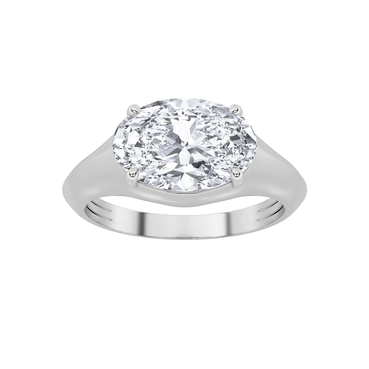 Lab Grown Diamond East West Solitaire Ring
