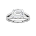 Emerald Shaped Lab Grown Diamond East West Solitaire Ring