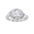 Marquise Shaped Lab Grown Diamond East West Solitaire Ring
