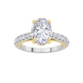 Oval Shaped Lab Grown Diamond Solitaire Engagement Ring