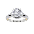 Round Shaped Lab Grown Diamond Solitaire Engagement Ring