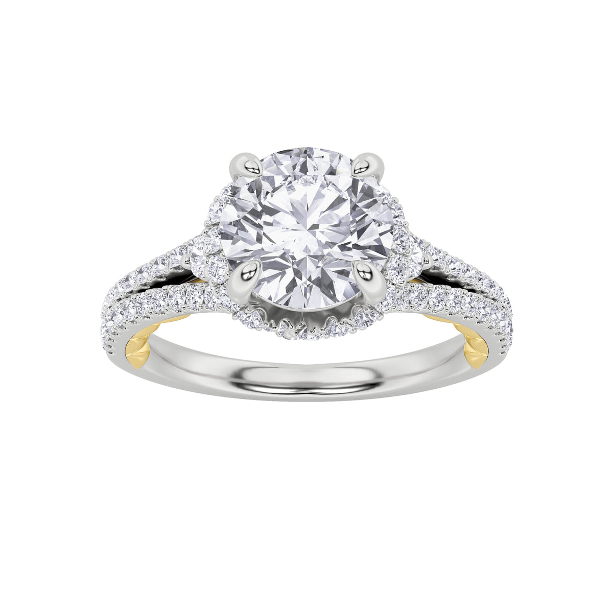 Round Shaped Lab Grown Diamond Solitaire Engagement Ring