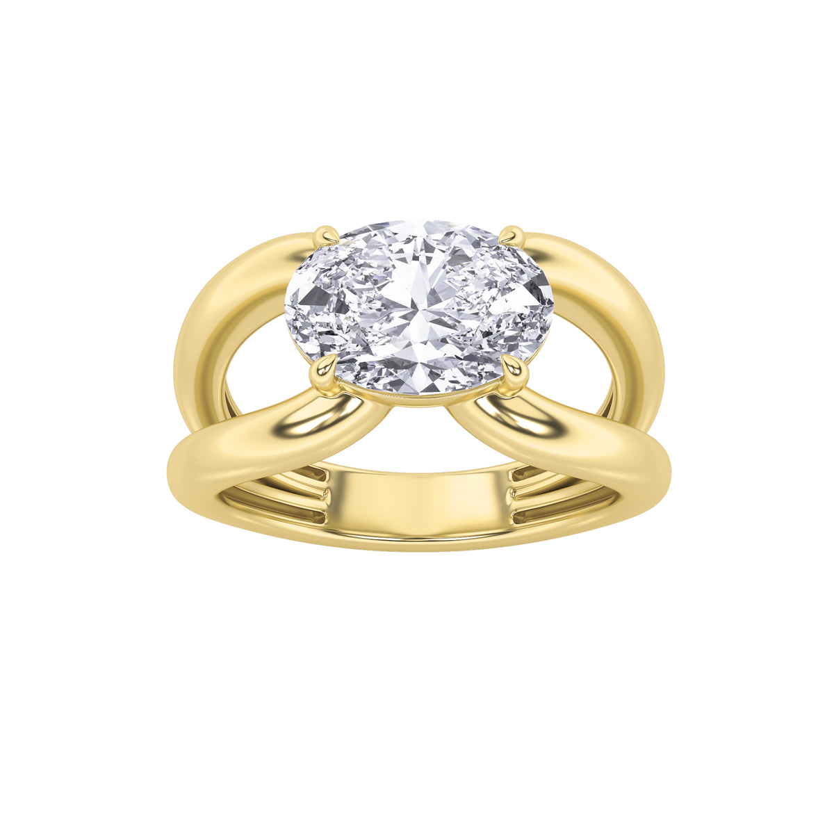 Lab Grown Diamond East West Solitaire Ring