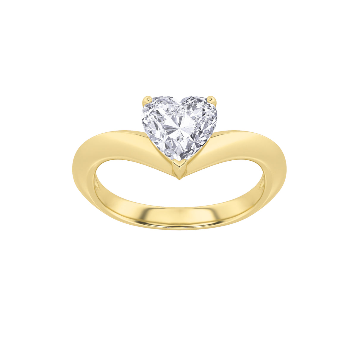 Heart Shaped Lab Grown Diamond Heart Shaped Ring