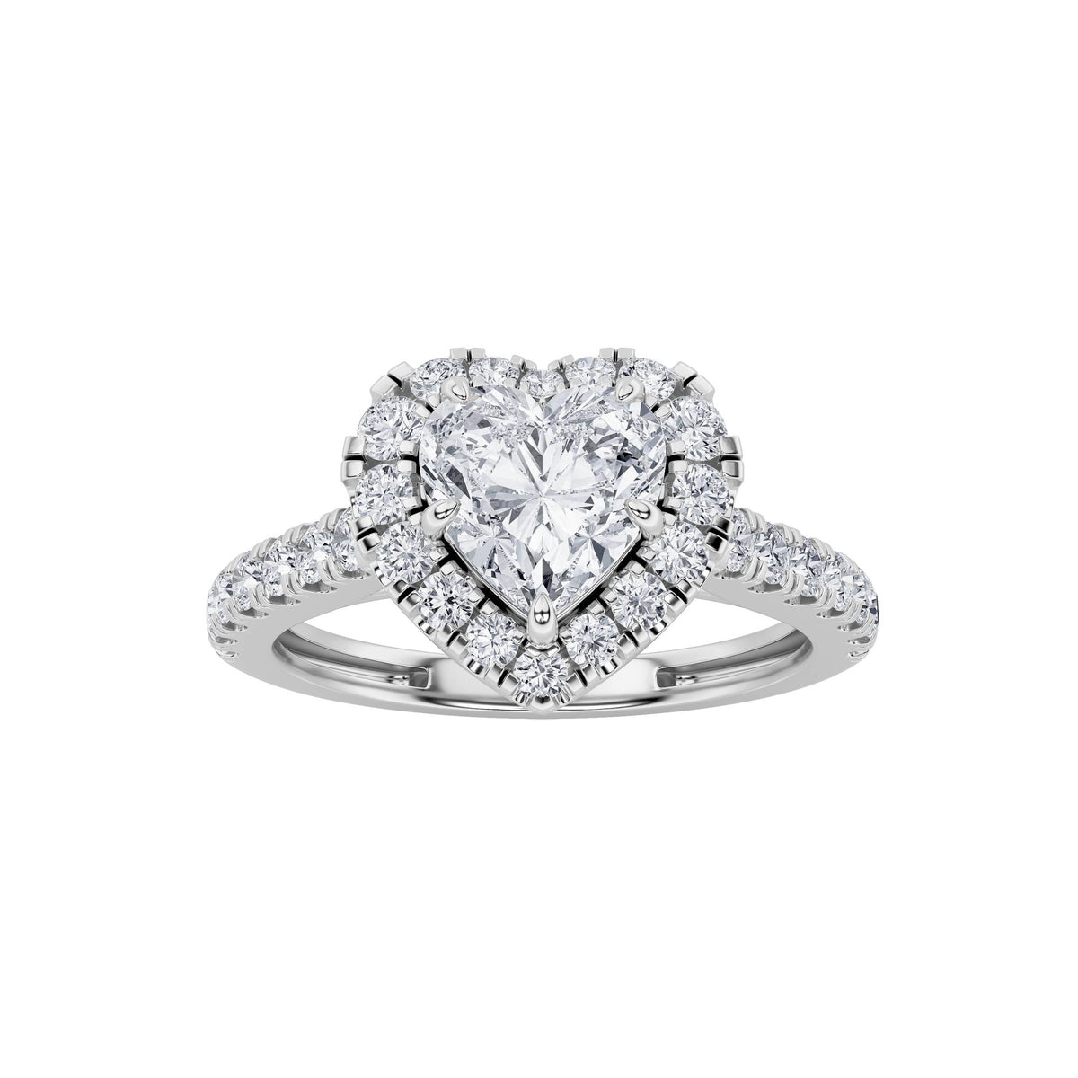 Heart Shaped Lab Grown Diamond Heart Shaped Ring