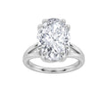 Oval Shaped Lab Grown Diamond Bold Split Shank Solitaire Engagement Ring