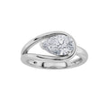 Pear Shaped Lab Grown Diamond East West Solitaire Ring