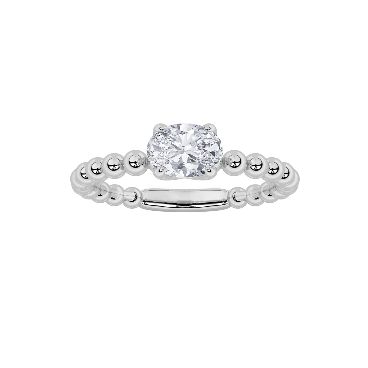 Lab Grown Diamond Petite Solitaire Engagement Ring