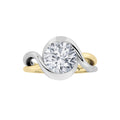 Round Shaped Lab Grown Diamond Solitaire Engagement Ring