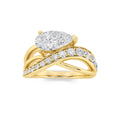 Pear Shaped Lab Grown Diamond Ring
