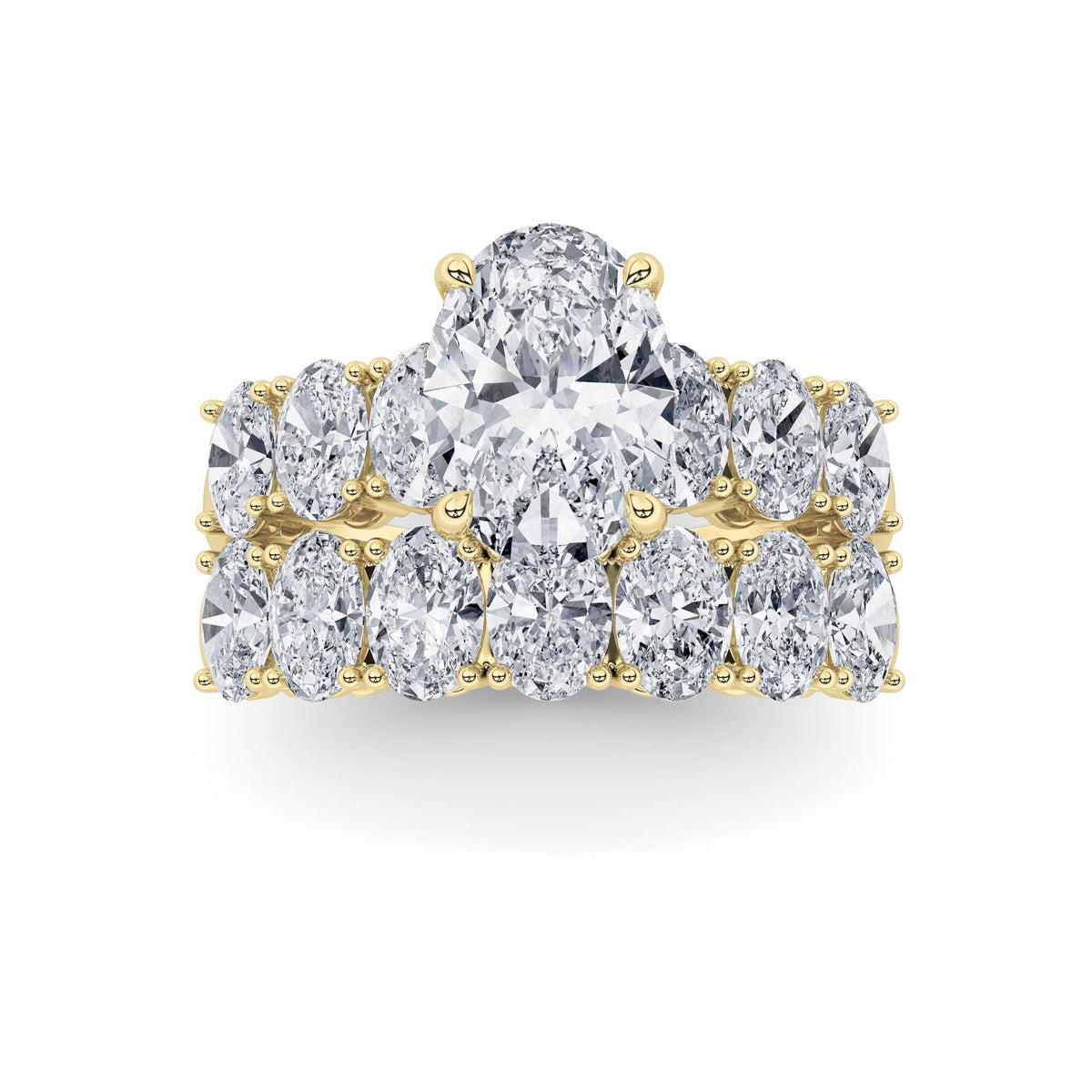 Lab Grown Diamond Bridal Set with Matching Band and Ring