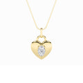 Oval Shaped Lab Grown Diamond Heart Pendant