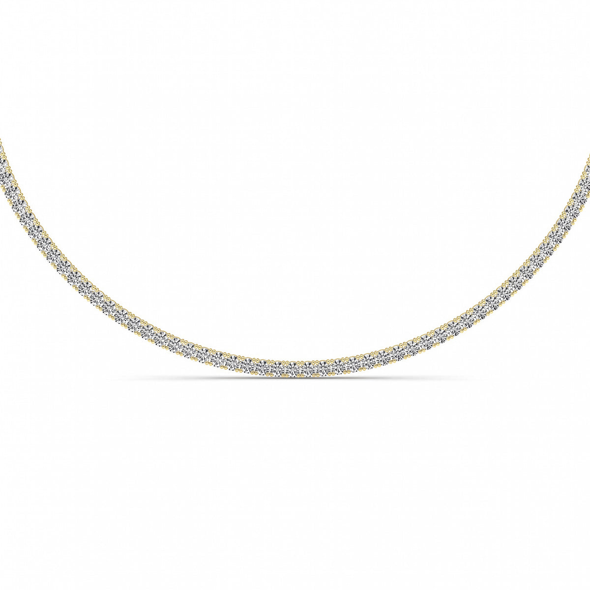 Round Shaped Lab Grown Diamond Tennis Necklace