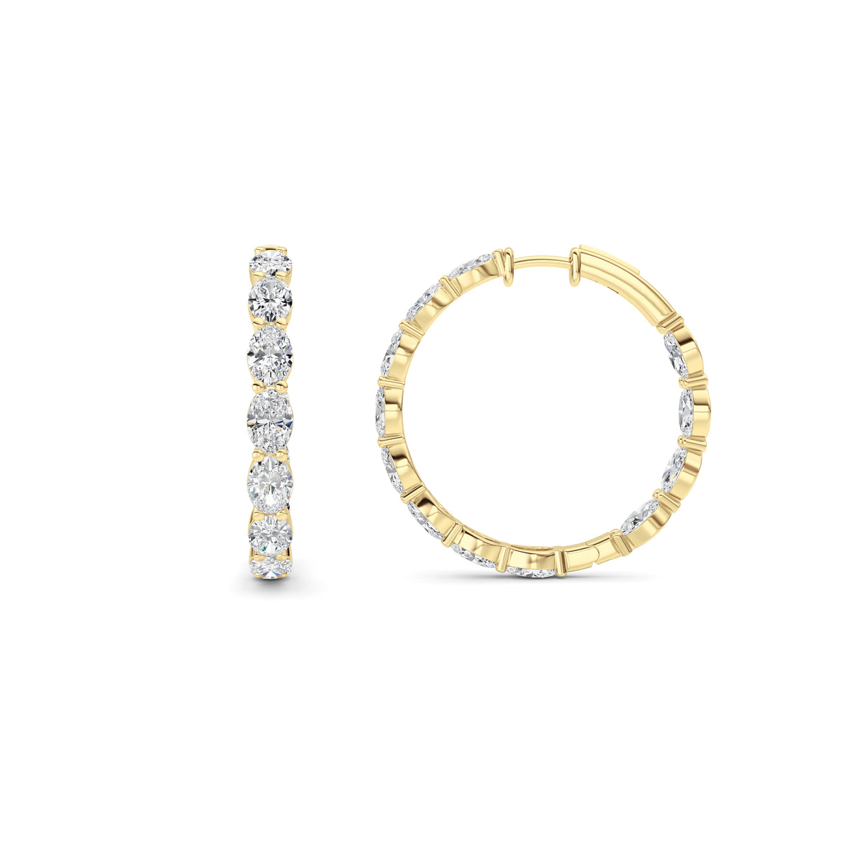 Lab Grown Diamond Inside Out Hoop Earrings