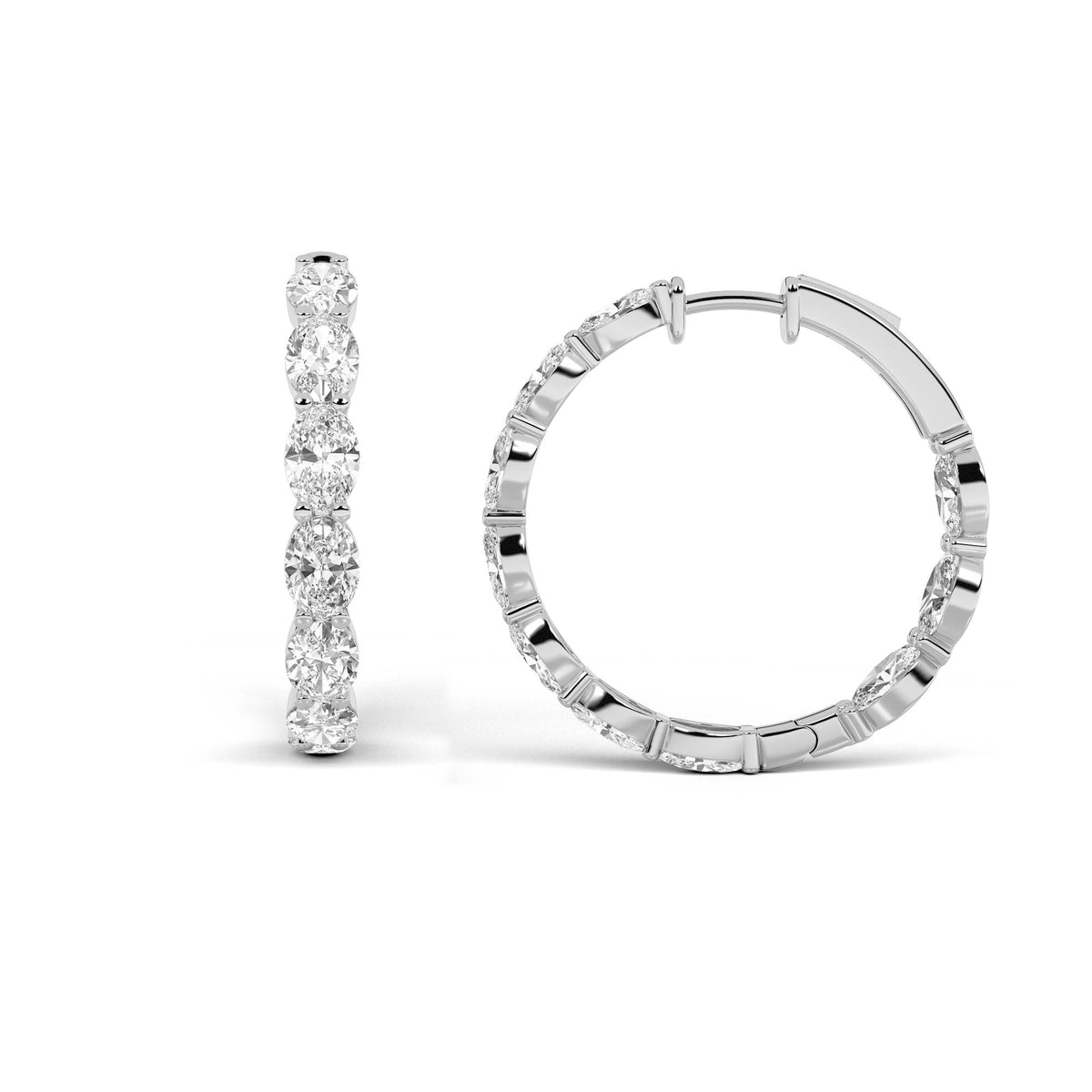 Lab Grown Diamond Inside Out Hoop Earrings