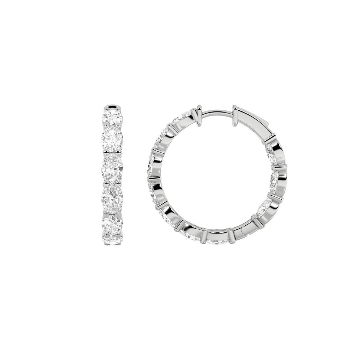 Lab Grown Diamond Inside Out Hoop Earrings