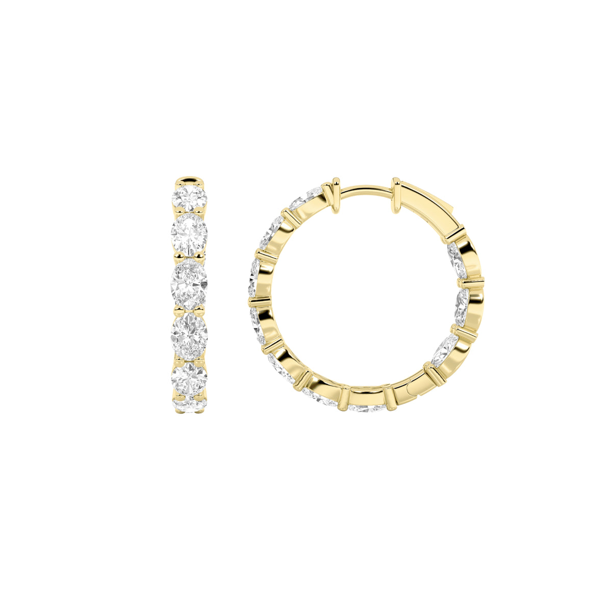 Lab Grown Diamond Inside Out Hoop Earrings