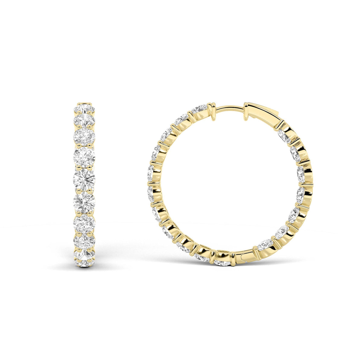 Lab Grown Diamond Inside Out Hoop Earrings