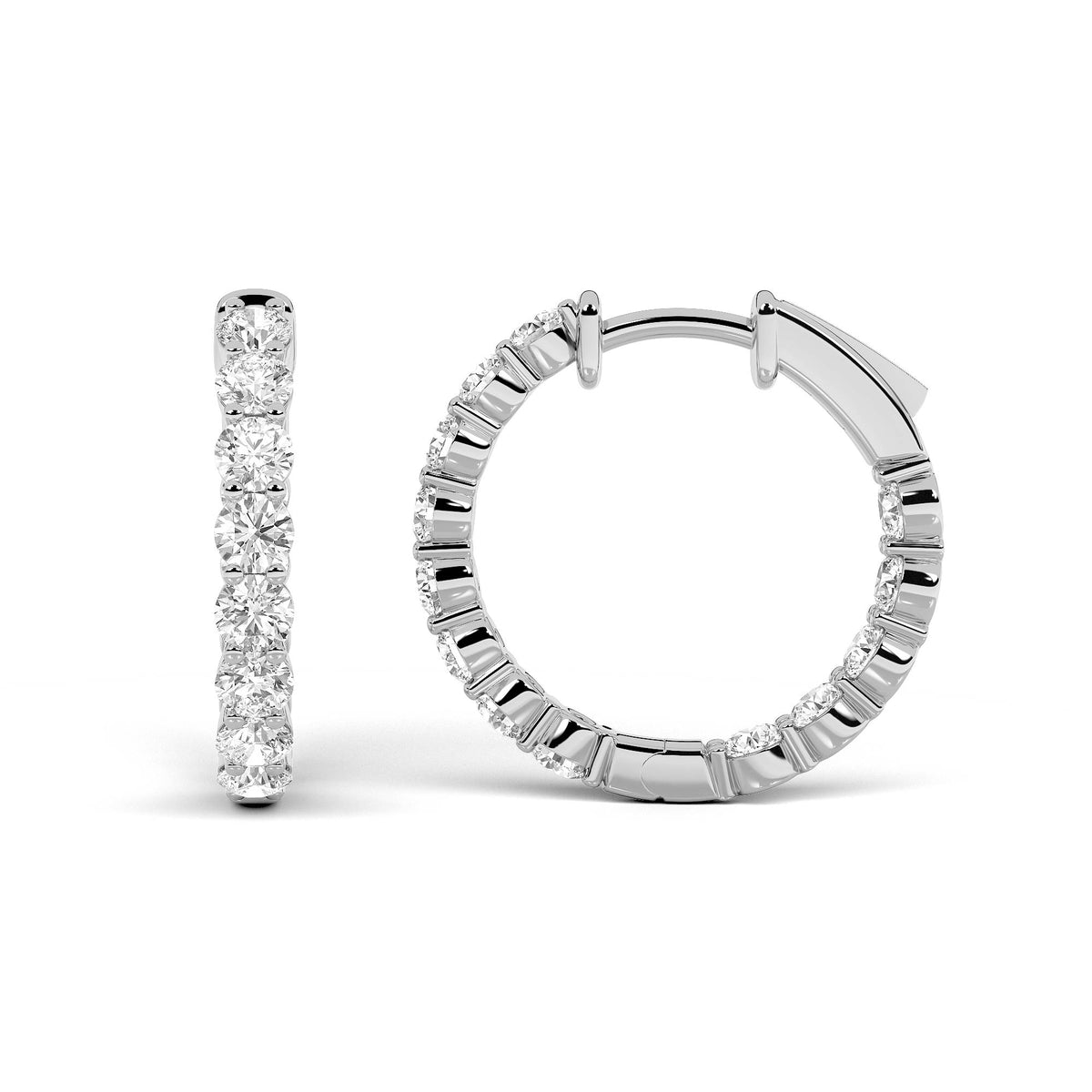 Lab Grown Diamond Inside Out Hoop Earrings