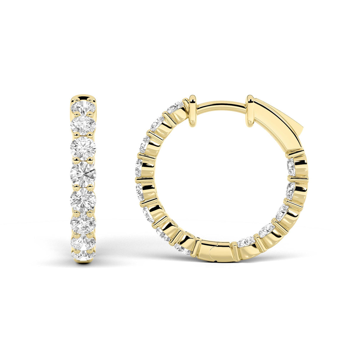 Lab Grown Diamond Inside Out Hoop Earrings