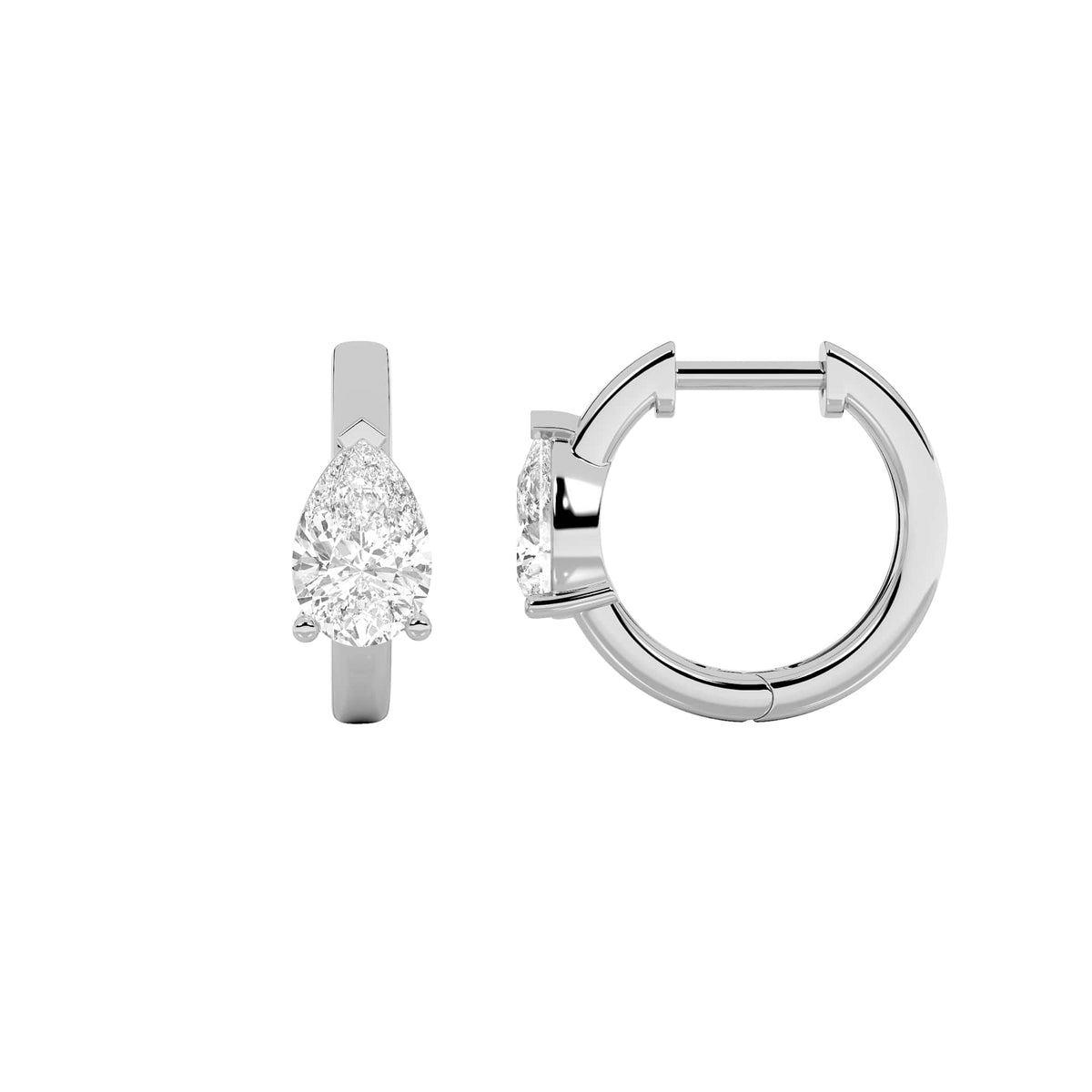 Lab Grown Diamond Solitaire Huggie Earrings